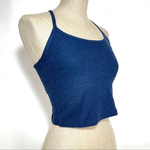 Beyond Yoga Tops - New NWOT Beyond Yoga Spacedye Slim Racerback Cropped Tank Navy S Small